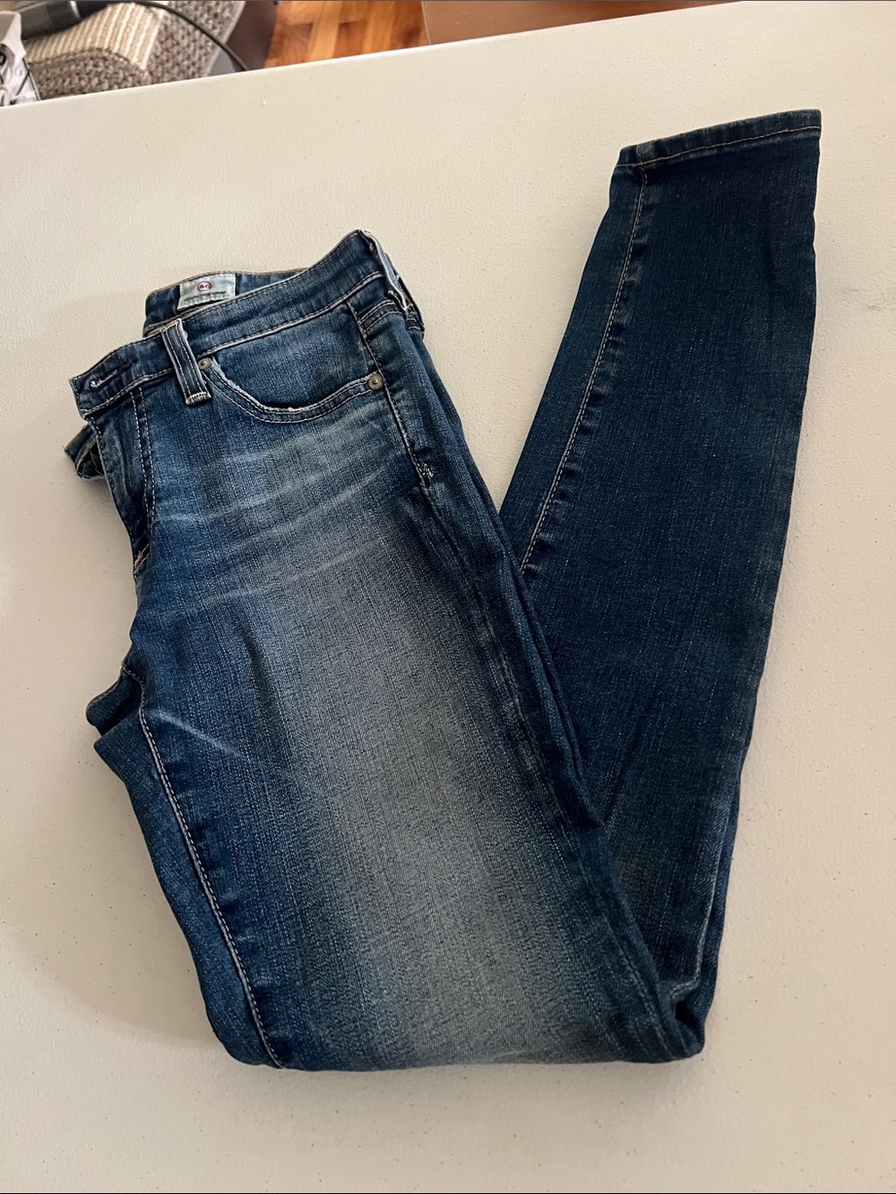 Ag Adriano Goldschmied Indigo Blue Denim Jeans 26R 28” inch inseam.